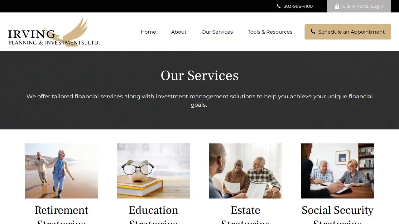 Irving Planning & Investments, Ltd. page