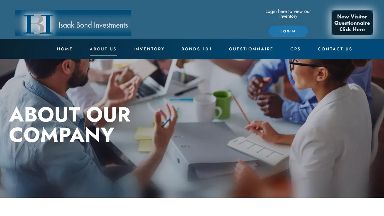 Isaak Bond Investments Inc page