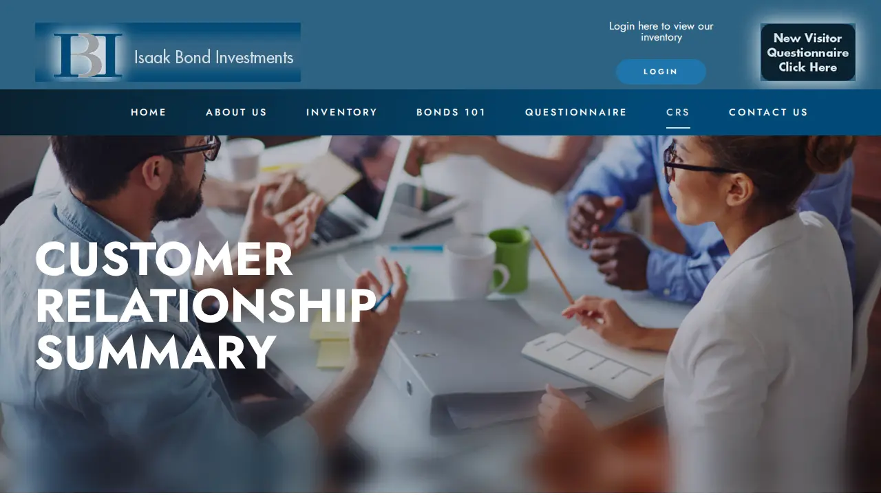 Isaak Bond Investments Inc page