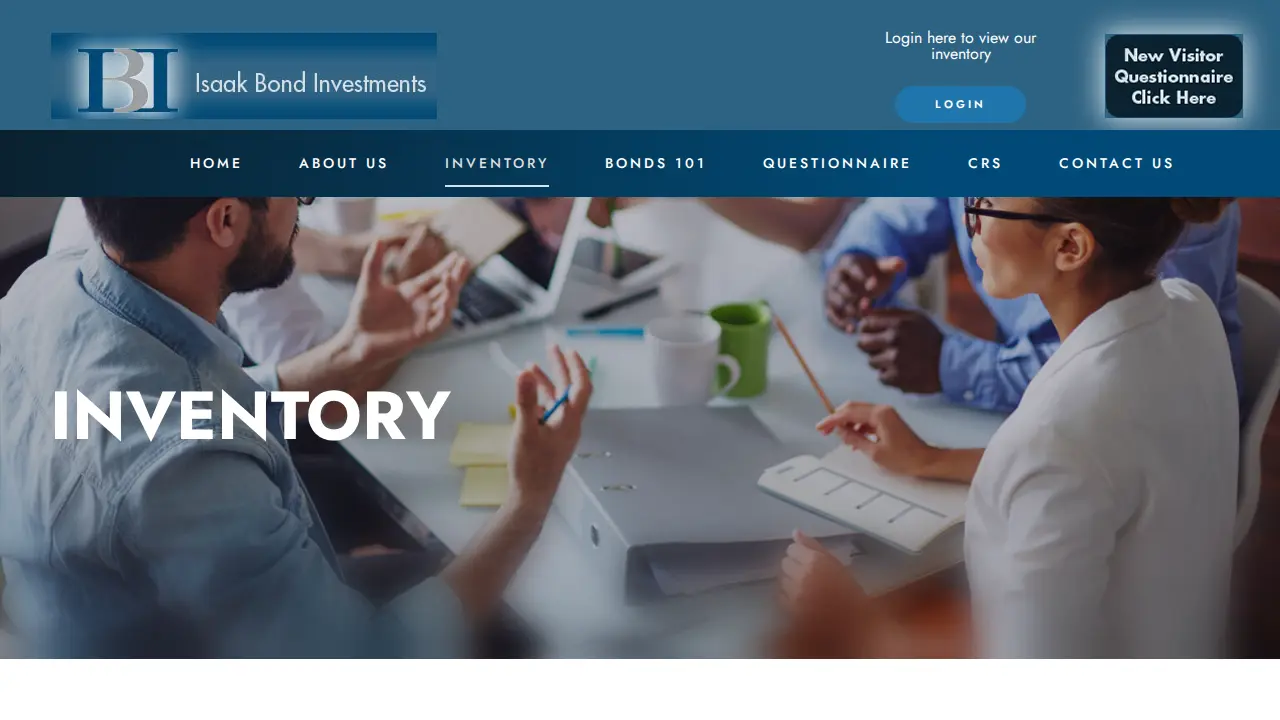 Isaak Bond Investments Inc page