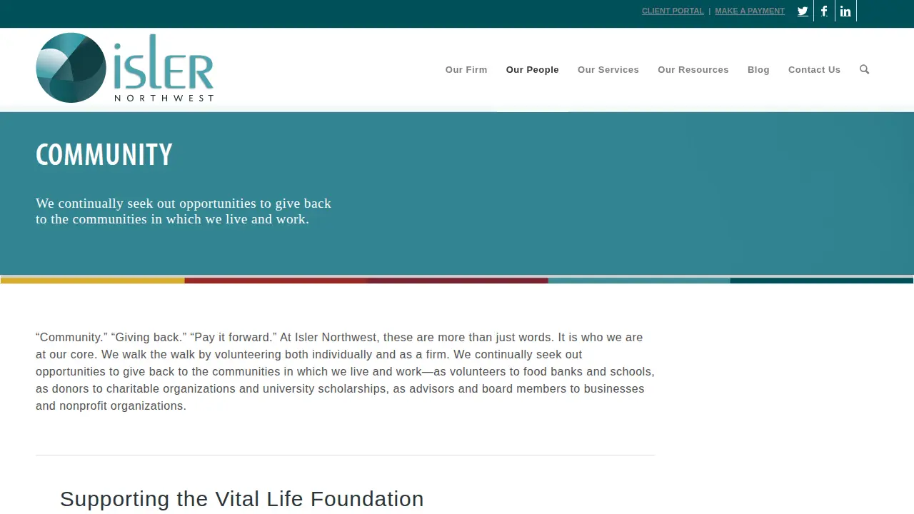 Isler Northwest LLC page