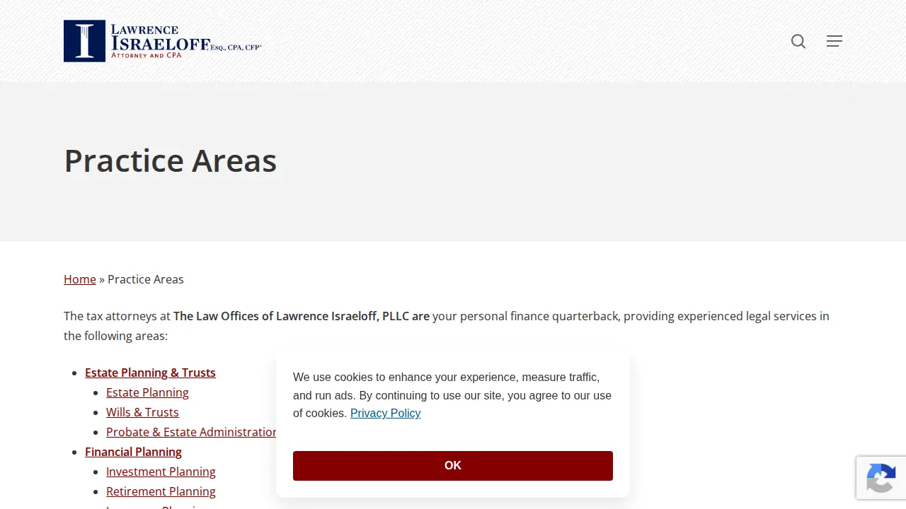 The Law Offices of Lawrence Israeloff, PLLC page
