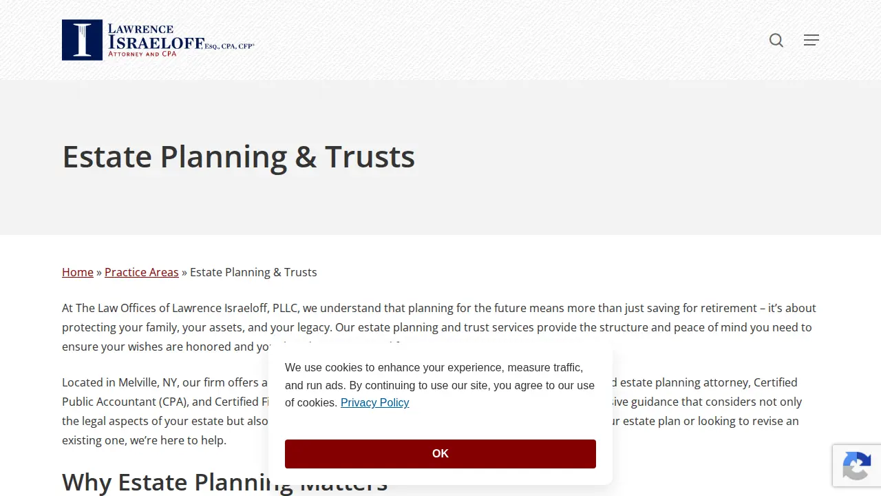 The Law Offices of Lawrence Israeloff, PLLC page