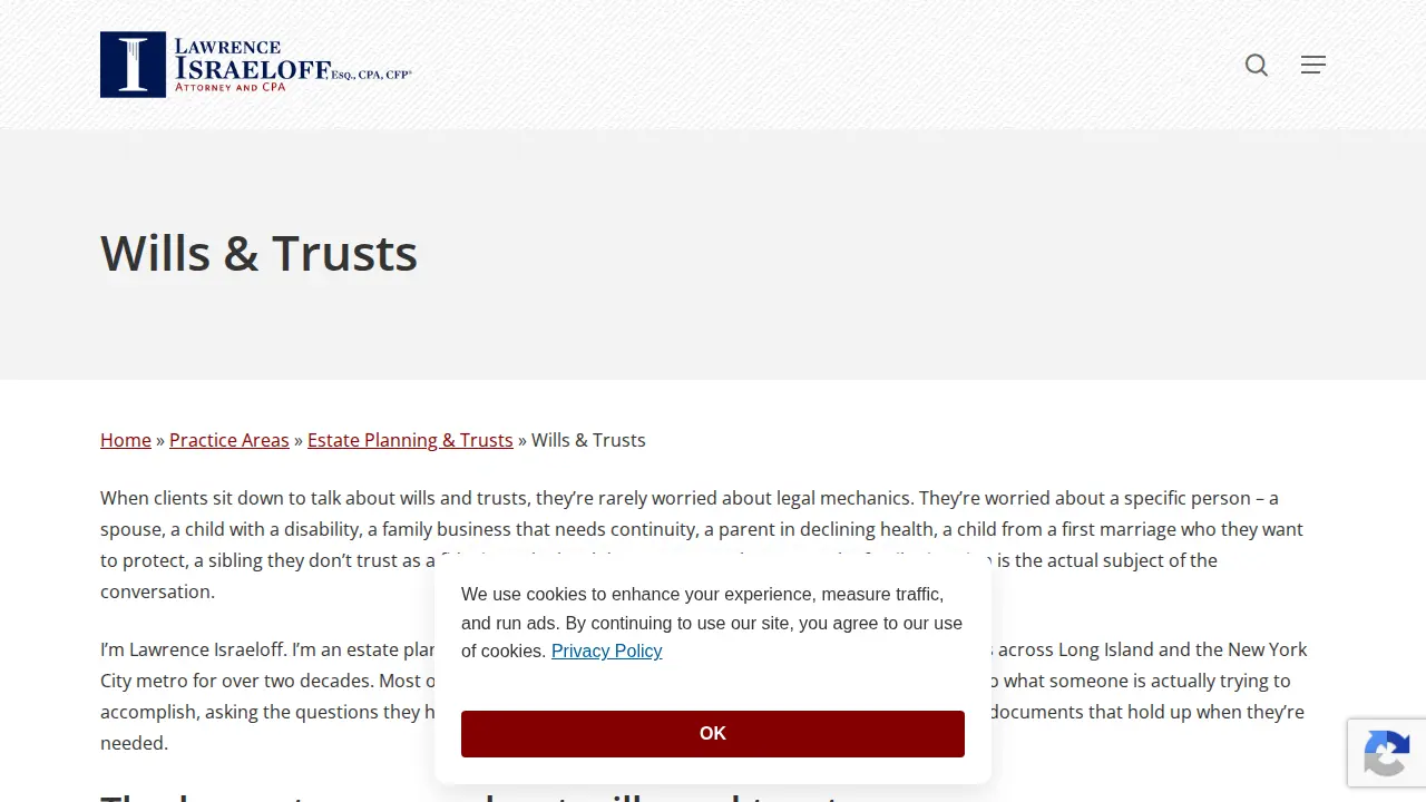 The Law Offices of Lawrence Israeloff, PLLC page