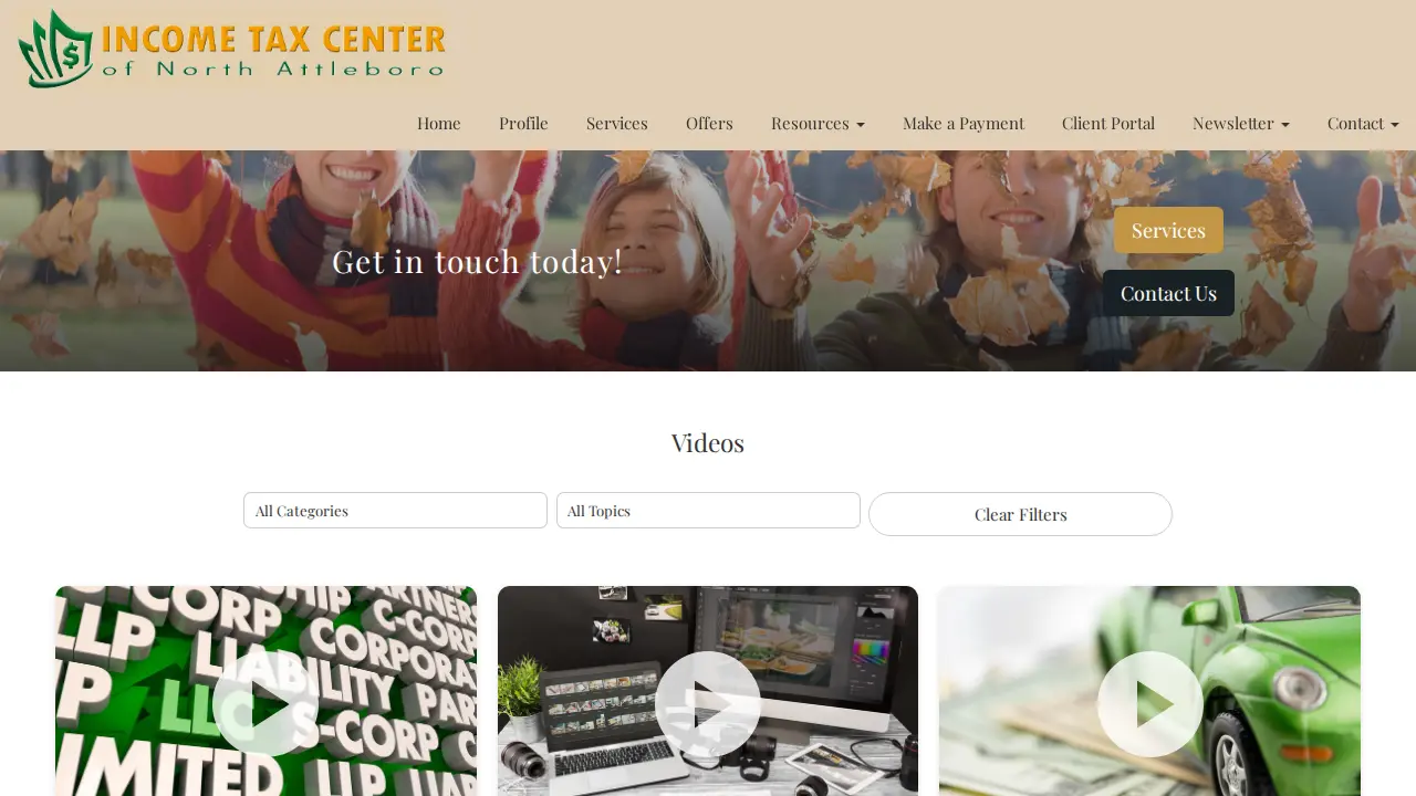 Income Tax Center of North Attleboro page