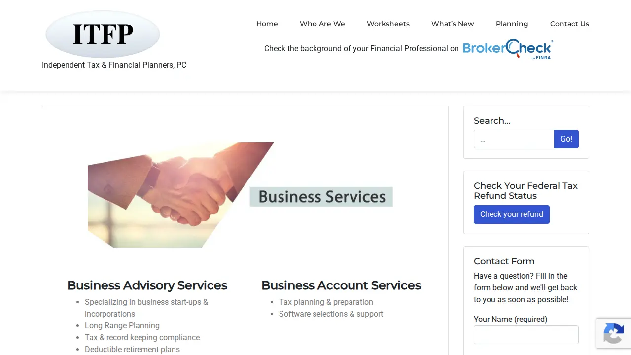 Independent Tax & Financial Planners, PC page