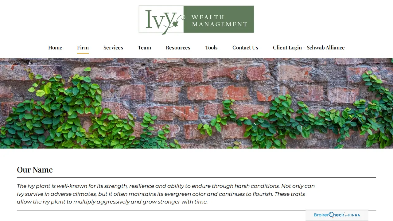 Ivy Wealth Management Inc page