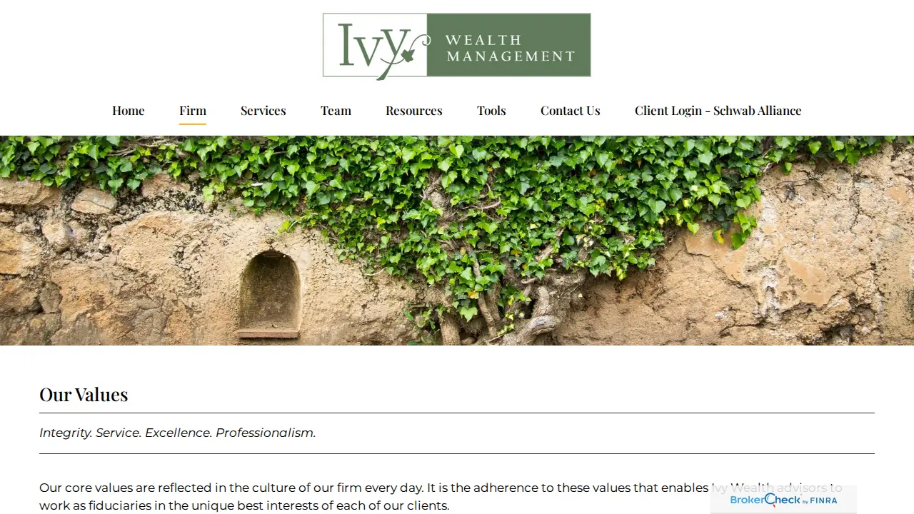 Ivy Wealth Management Inc page