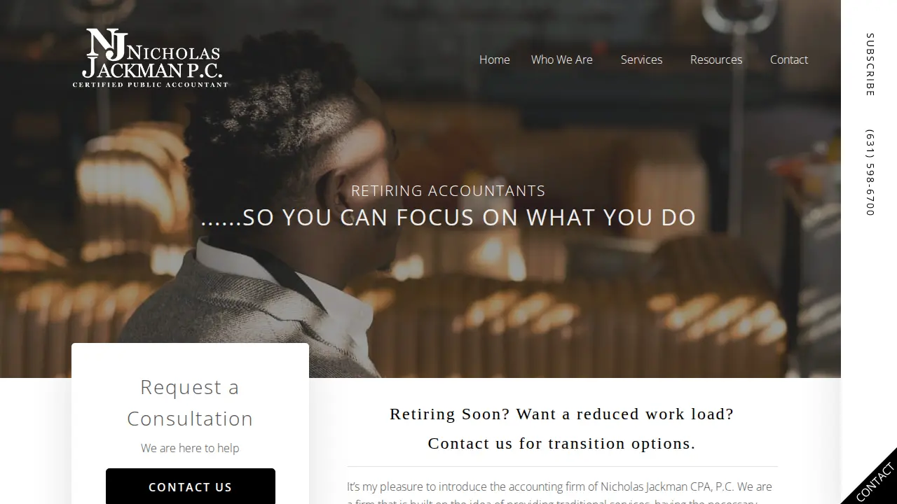 Nicholas Jackman CPA PC page