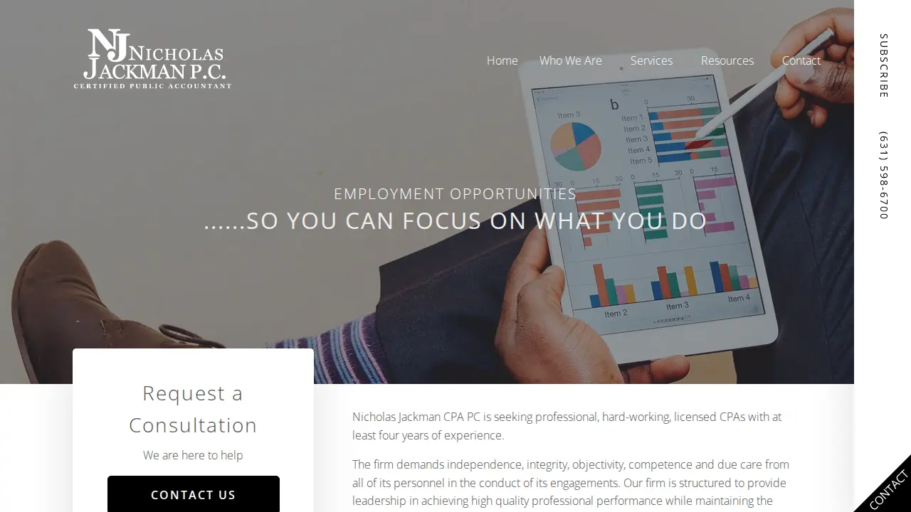 Nicholas Jackman CPA PC page