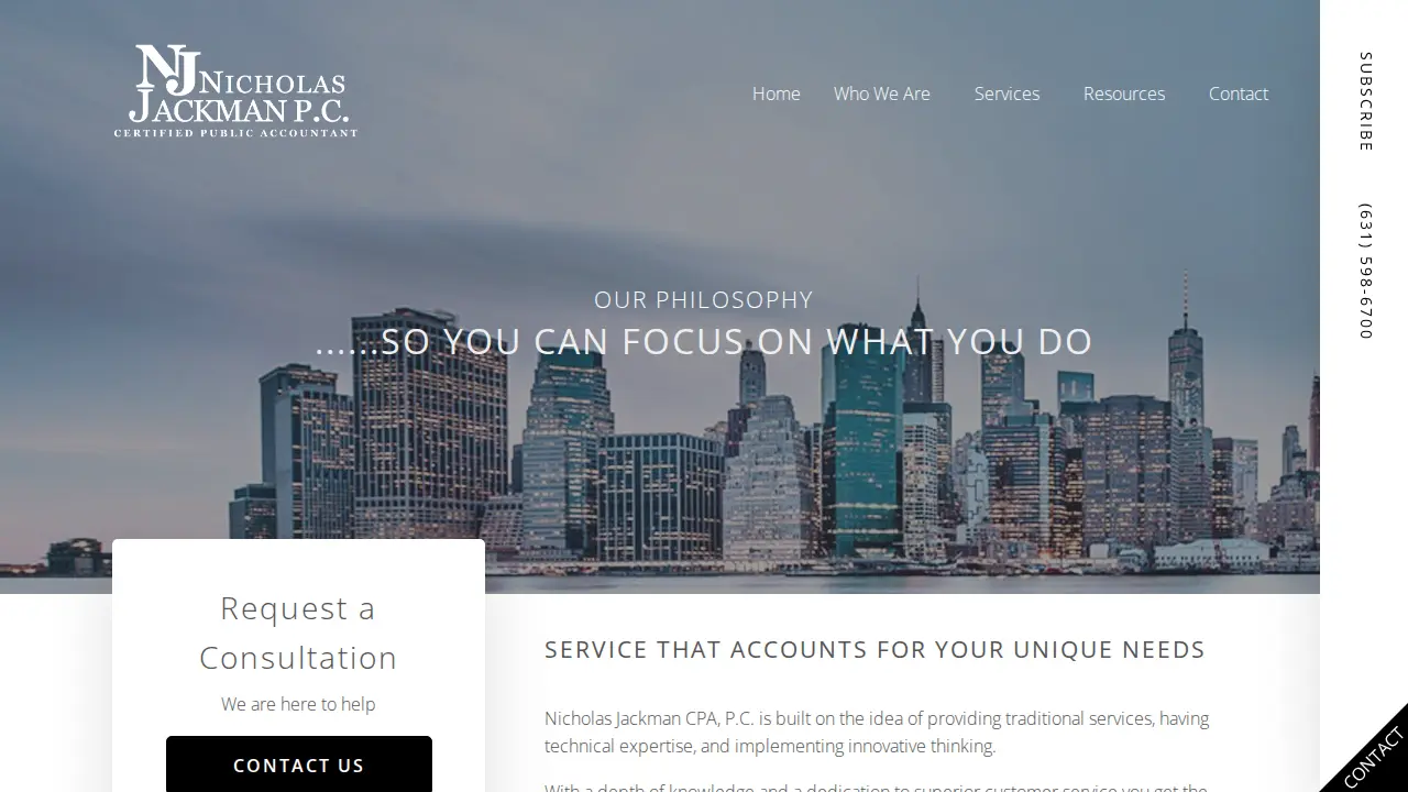 Nicholas Jackman CPA PC page
