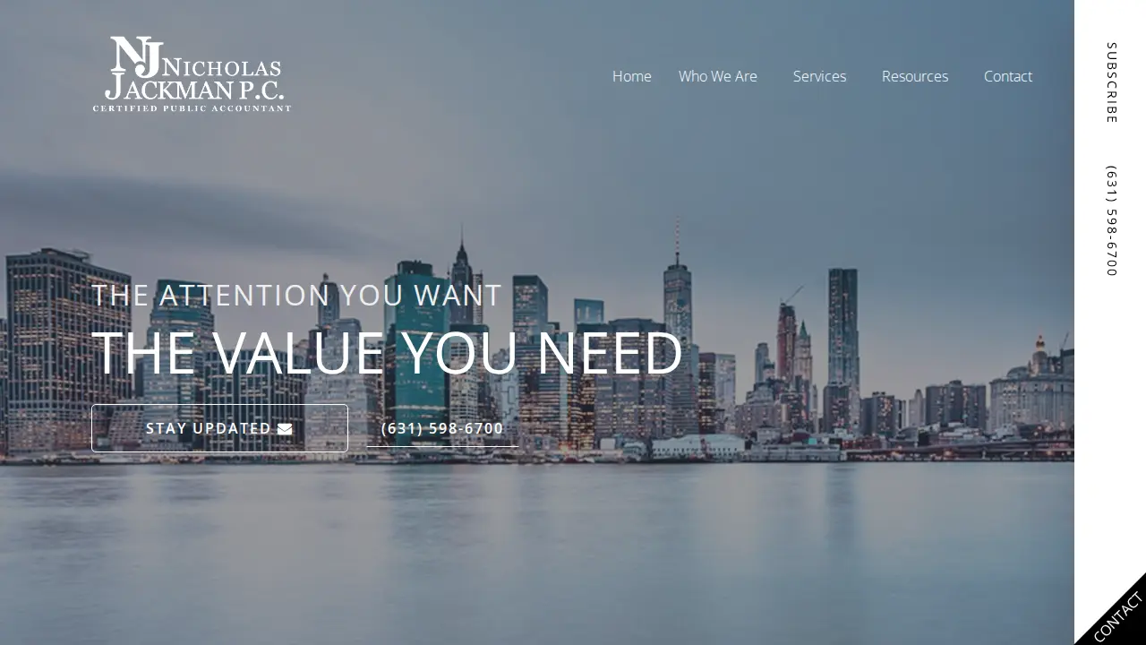 Nicholas Jackman CPA PC page