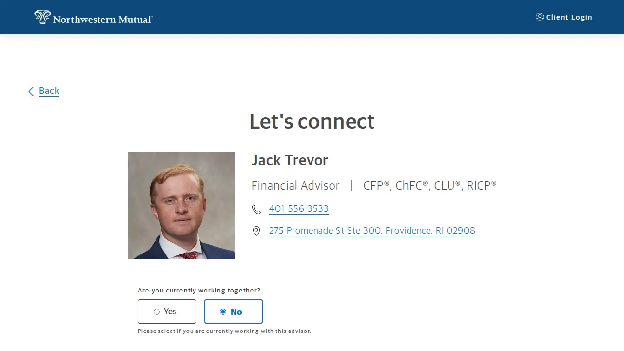 Northwestern Mutual - Financial Advisor: Jack Trevor, CFP ChFC CLU RICP page