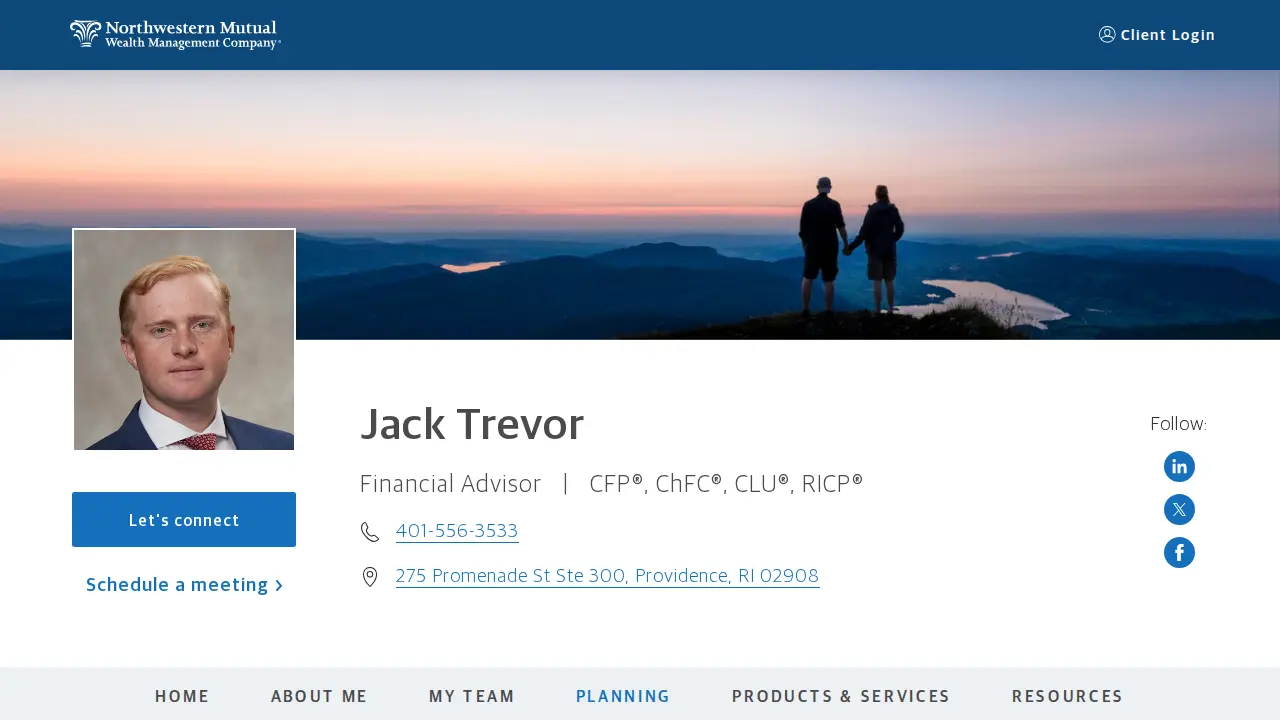 Northwestern Mutual - Financial Advisor: Jack Trevor, CFP ChFC CLU RICP page