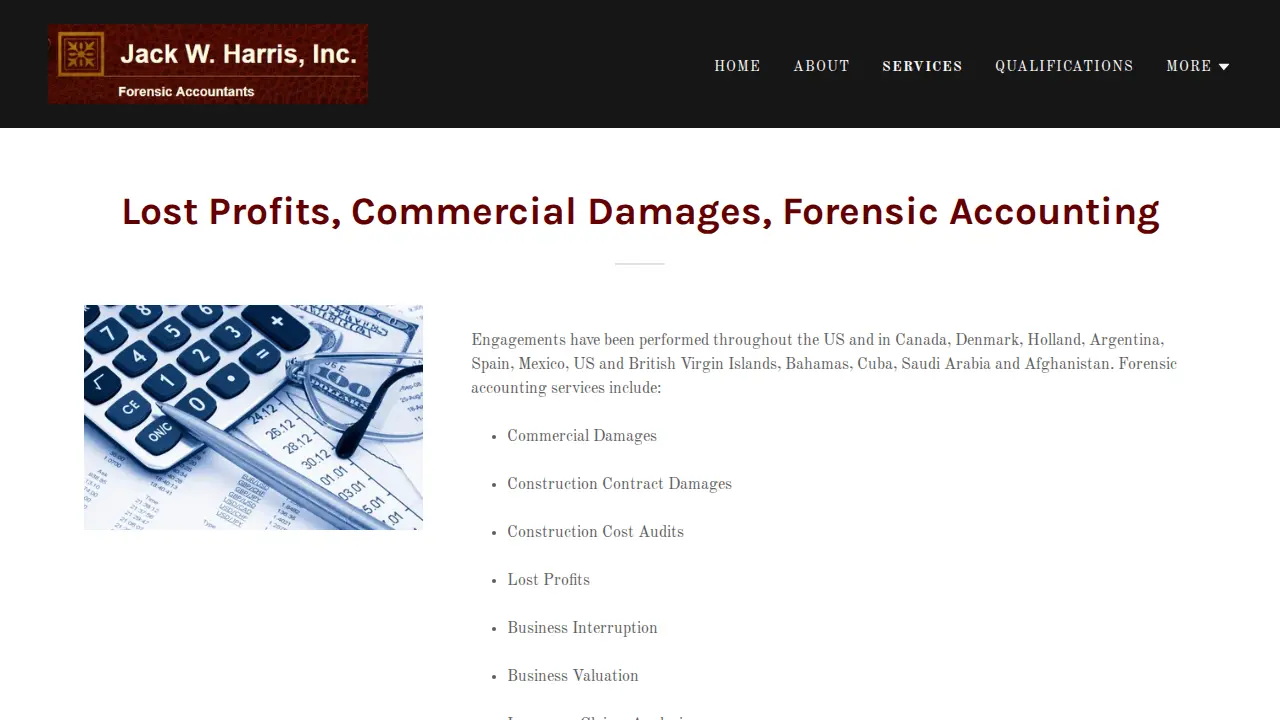 Jack W. Harris, Inc. page