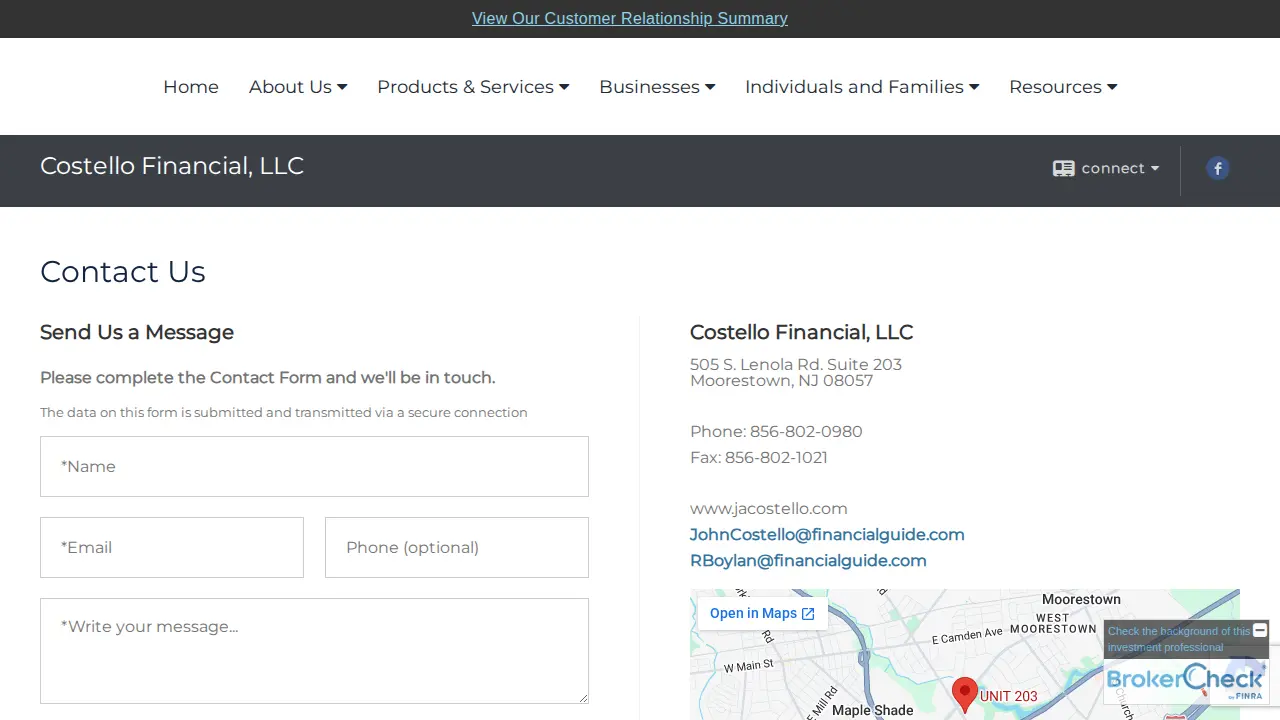 Creative Financial Strategies: John A. Costello page