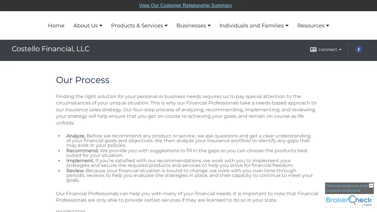 Creative Financial Strategies: John A. Costello page