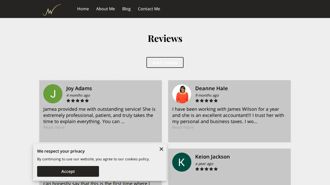 Jamea Wilson LLC page