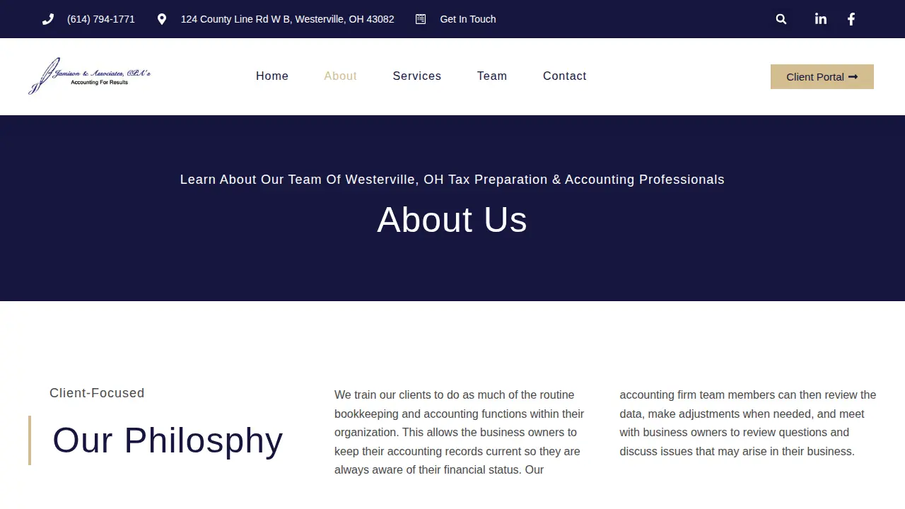Jamison & Associates, CPAs page