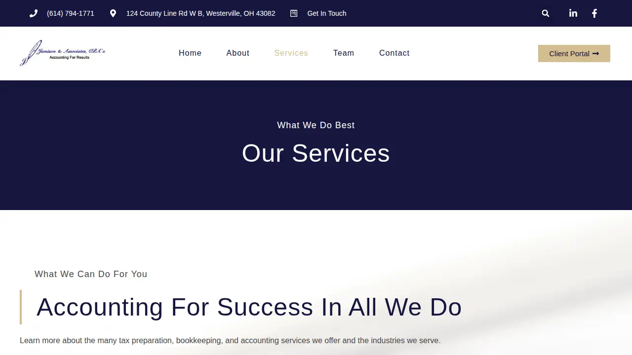 Jamison & Associates, CPAs page