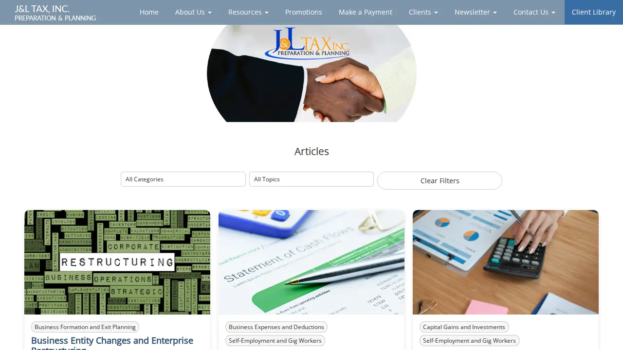 J&L Tax page