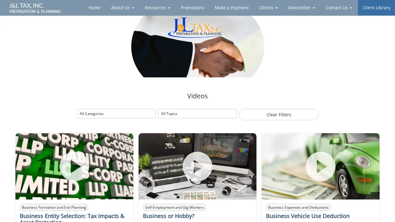 J&L Tax page
