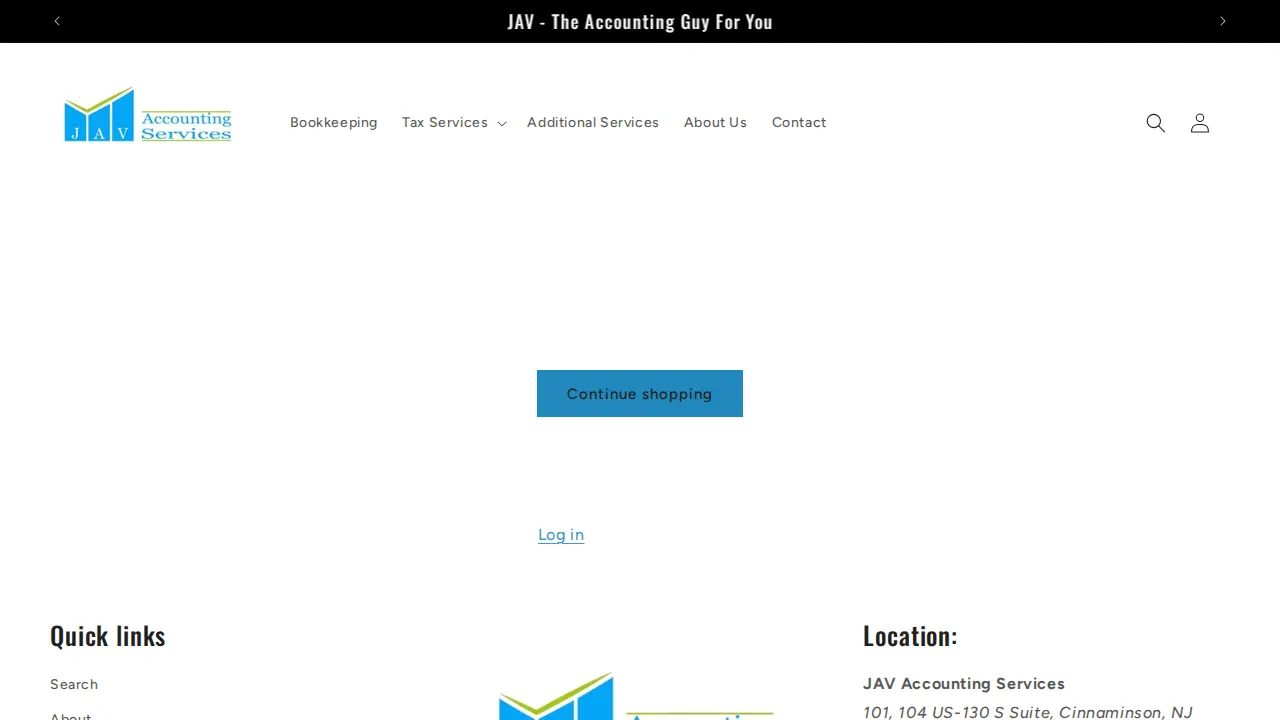 JAV Accounting Services page