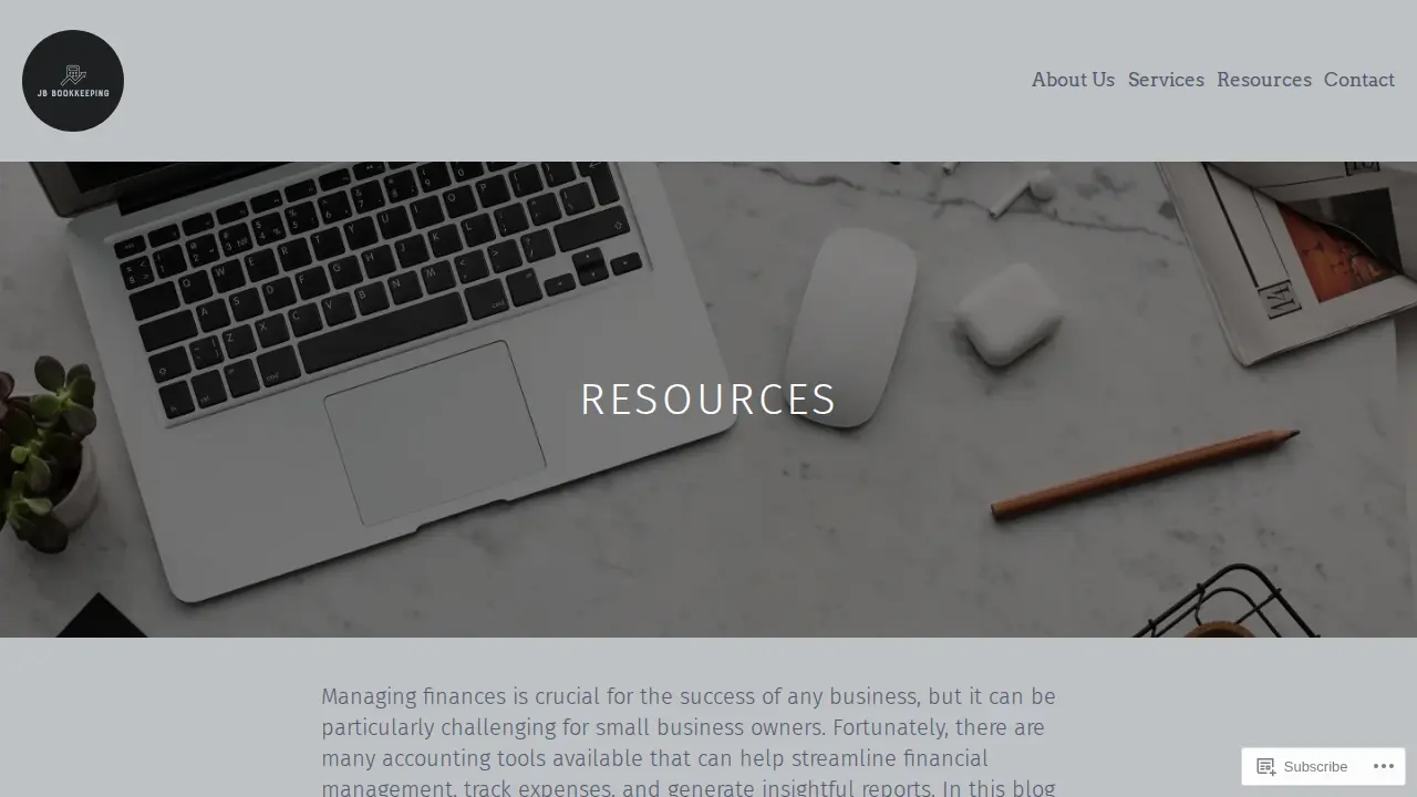 JB Bookkeeping page