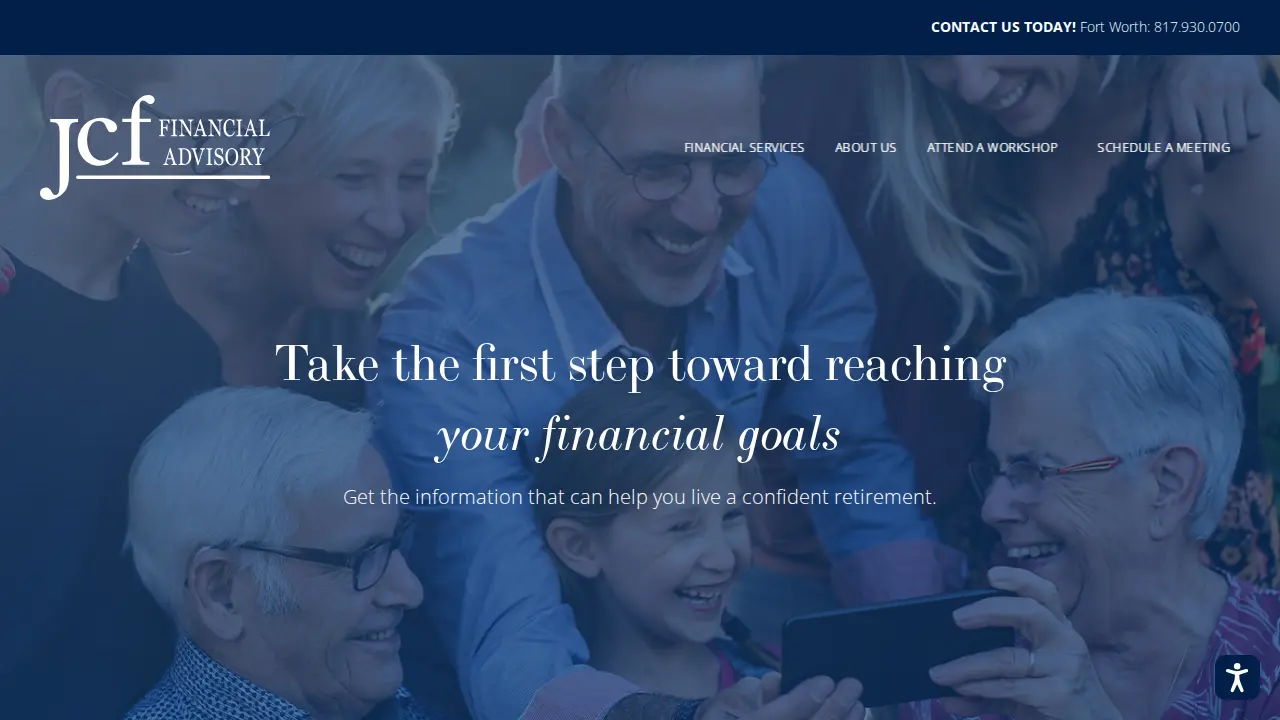 JCF Financial Advisory page