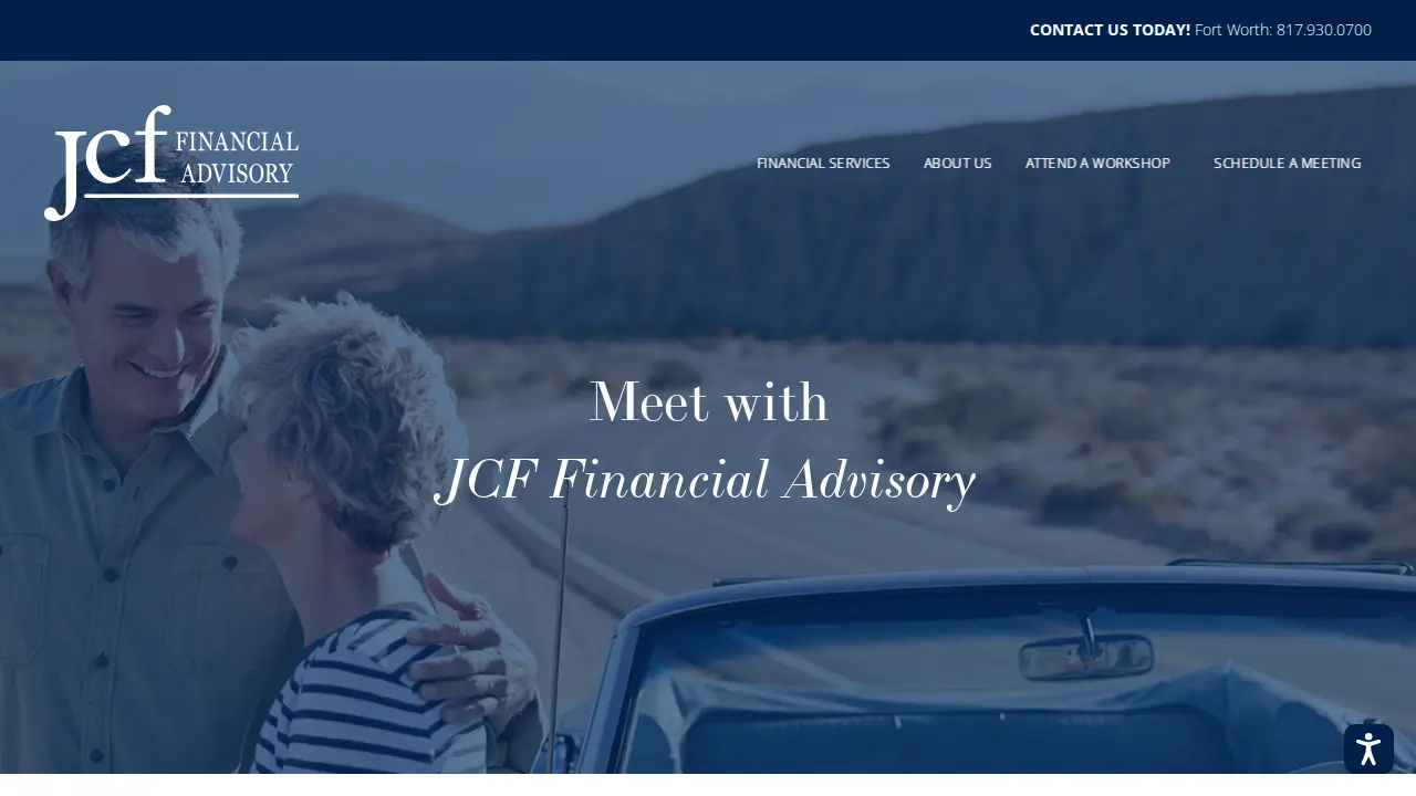 JCF Financial Advisory page