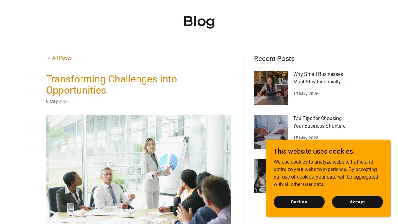 J&C Partner Services page