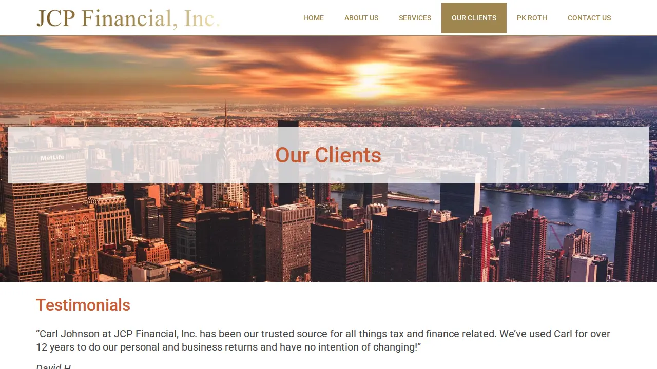 JCP Financial, Inc. page