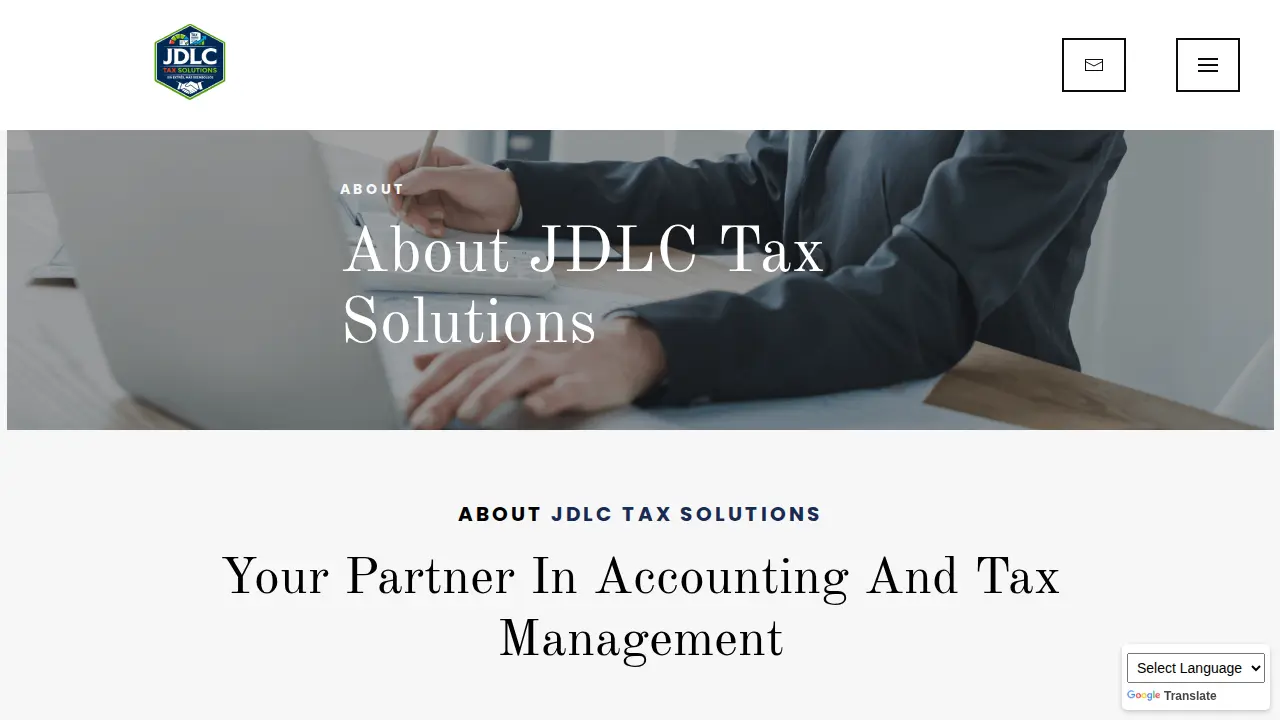 JDLC Tax Solutions page