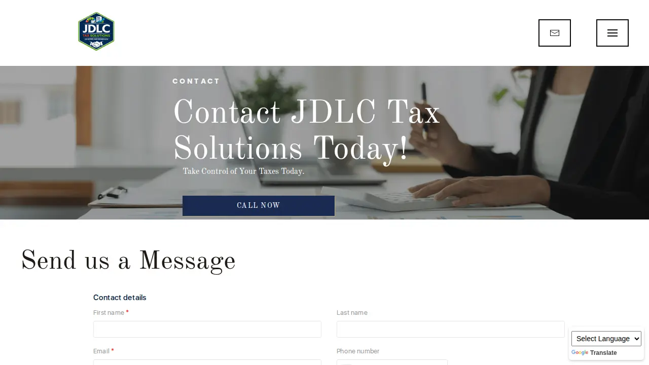 JDLC Tax Solutions page