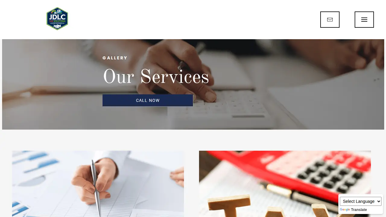 JDLC Tax Solutions page
