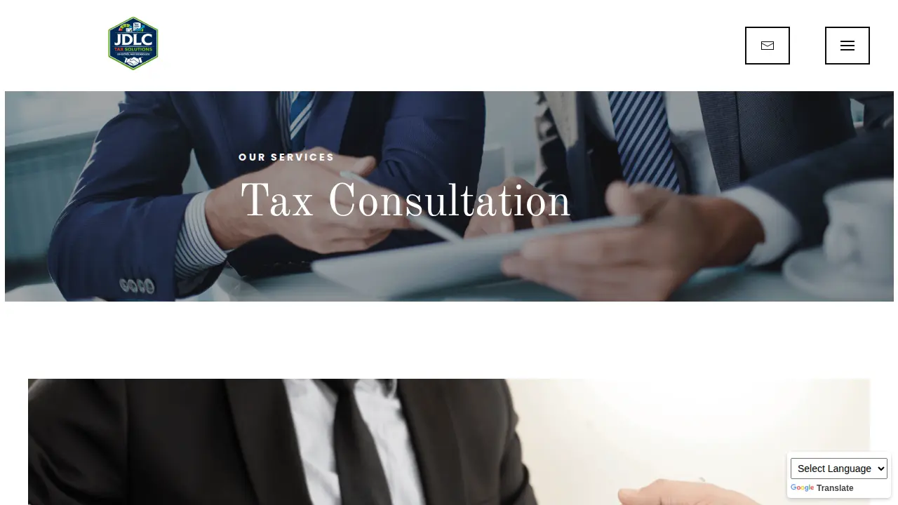 JDLC Tax Solutions page