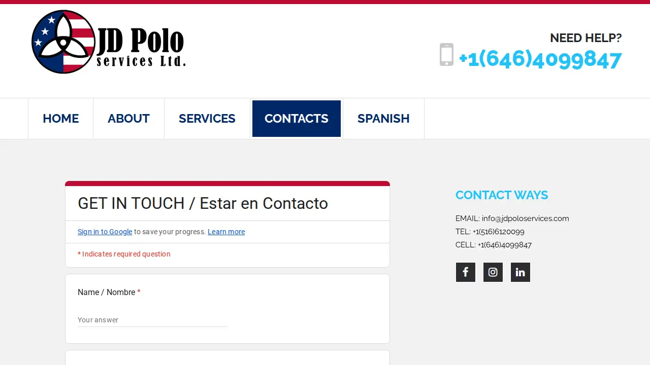 JD Polo Services Ltd page
