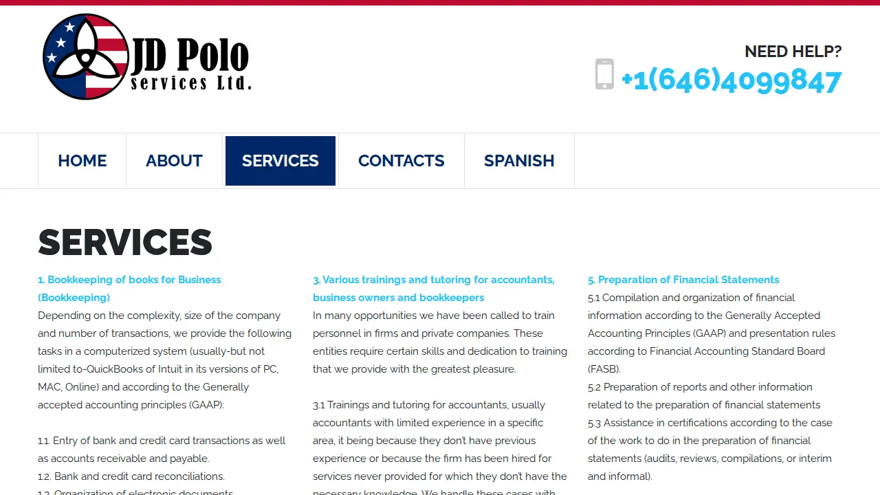 JD Polo Services Ltd page