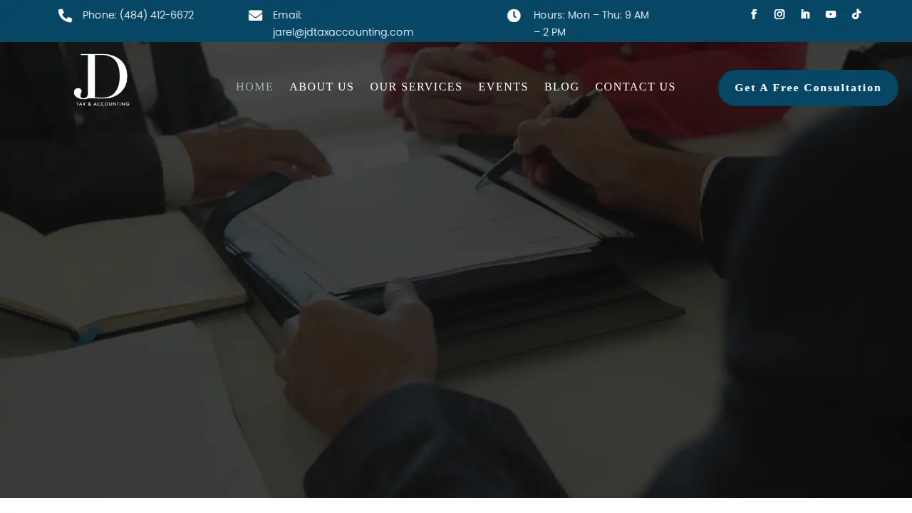 JD Tax & Accounting Advisors website