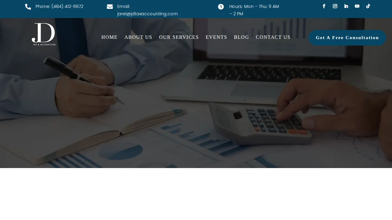 JD Tax & Accounting Advisors page