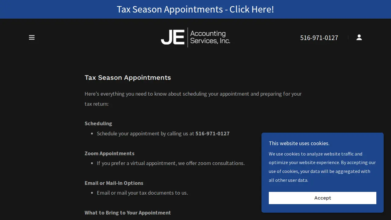 JE Accounting Services, Inc page