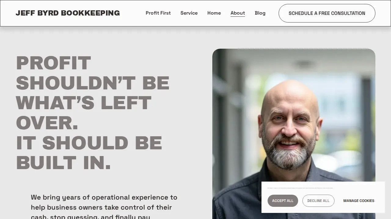 Jeff Byrd Bookkeeping page