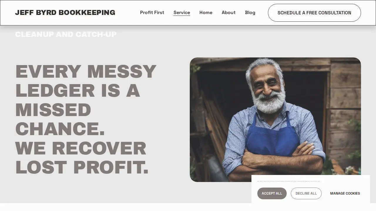 Jeff Byrd Bookkeeping page