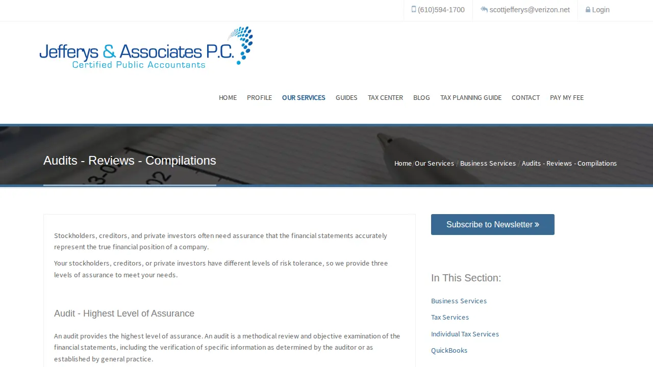 Jefferys & Associates page