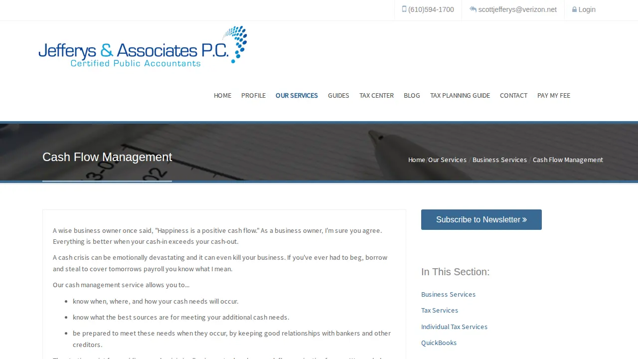Jefferys & Associates page
