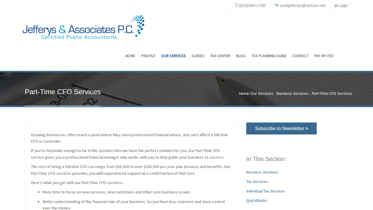 Jefferys & Associates page