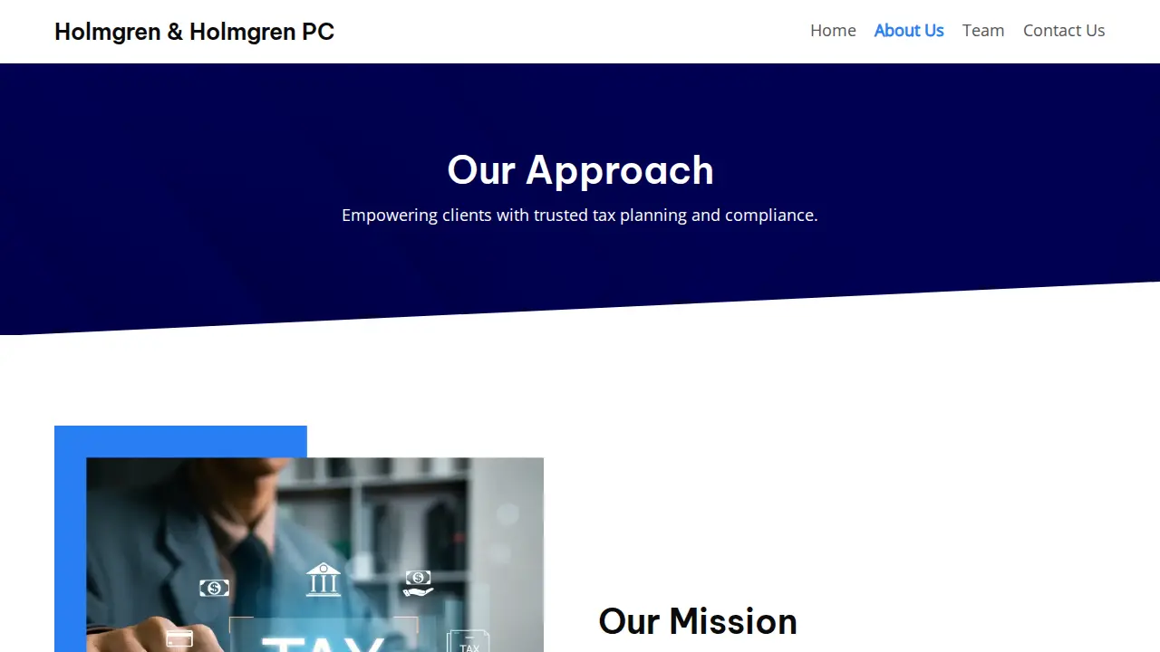 James E. Holmgren, CPA page