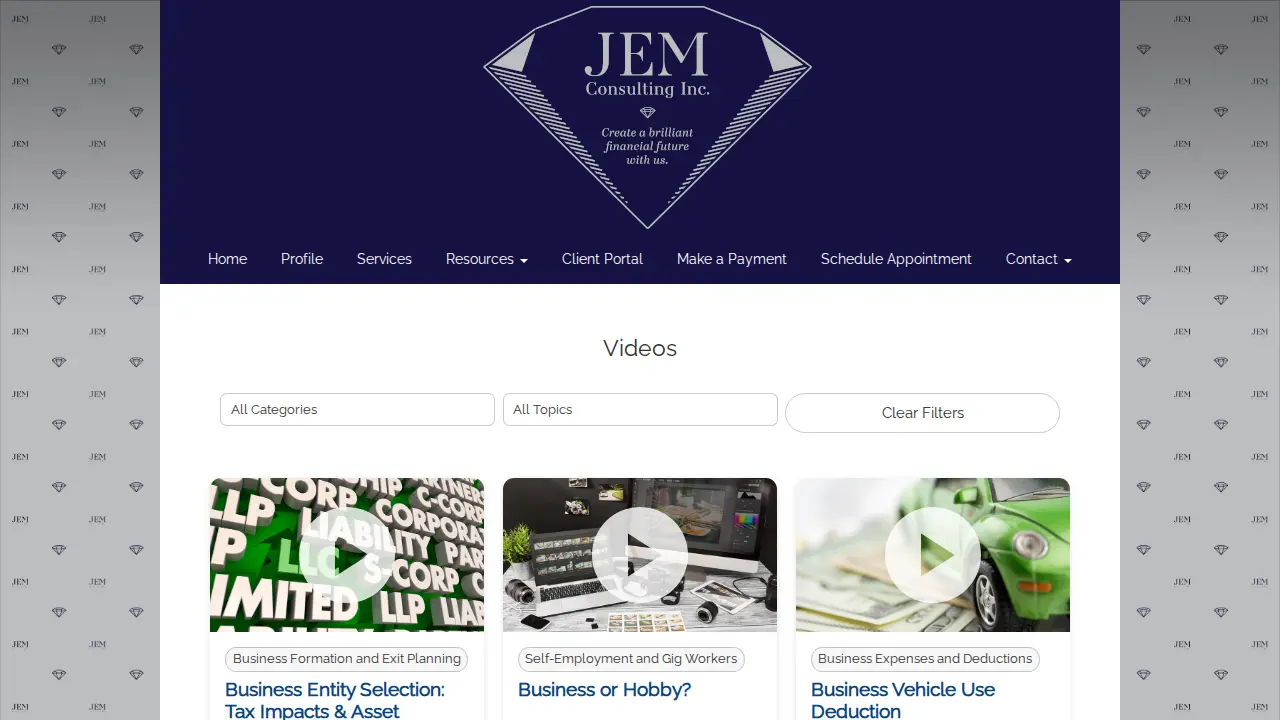 Jem Consulting page
