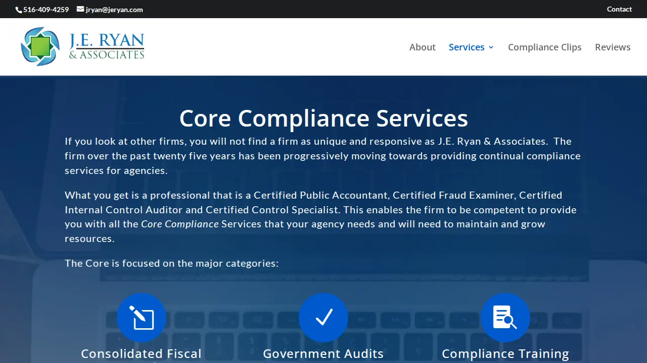 J E Ryan & Associates Inc page