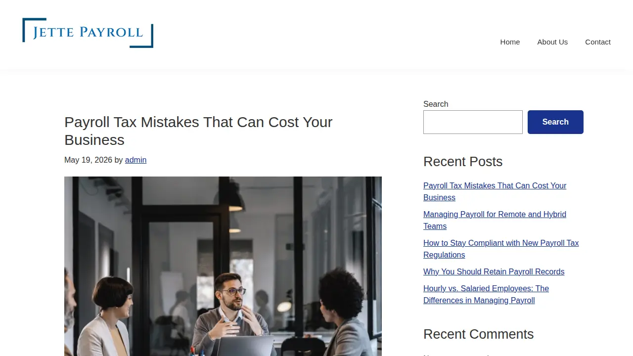 JETTE PAYROLL page